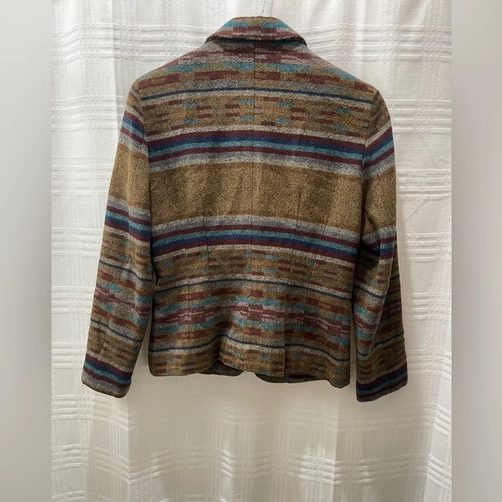 Wool Blend zip up western blazer - Picture 2 of 9
